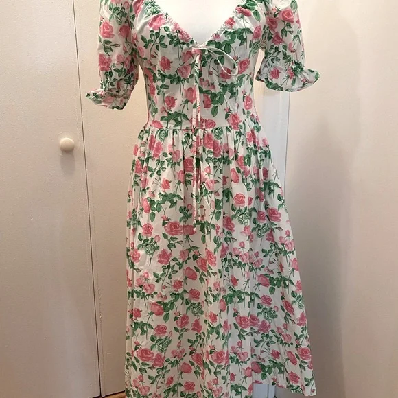 Hill House Pink and White Smocked Sundress - Picture 3 of 5